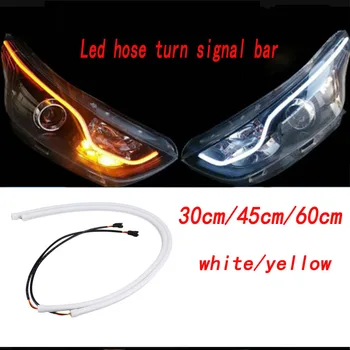30/45/60cm LED automobilių/motociklų lankstus DRL dienos veikia šviesos žarna ašarų akių šviesa akis žibinti veikia šviesos