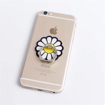 360 laipsnių kristalų žiedas sagtis mobiliojo telefono laikiklis animacinių filmų mažų šviežių gėlių lipnia juosta metalo žiedas 