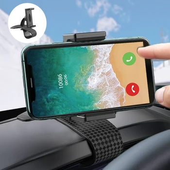 360 Laipsnių Pasukti Automobilį HUD prietaisų Skydelio laikiklio pagrindą Telefono Laikiklis, Universalus Smartphone Atramos 3,5 6,8 colių Mobilieji Telefonai