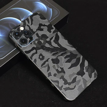 3D Camo Ghost Black Wrap Odos Telefoną Atgal Įklijuokite Lipduką 