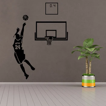 3d kobe žaisti krepšinį sienų lipdukai namų dekoro nuimamas superhero sienų lipdukai vaikų kambarys