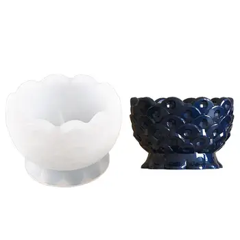 3D Silikono Formų skirti Epoksidinės Dervos Sultingas Gėlių Puodą, Betono, Cemento, Molio Pelėsių Silikono Dervos Pelėsių Žvakė Muilo Formavimo Pelėsių