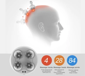 3D Smart Elektrinės Vadovas Massager Belaidžio Galvos Masažas Vandeniui Belaidžio Galvos Massager Kelią Plaukų Slinkimas Atleisti Massageador