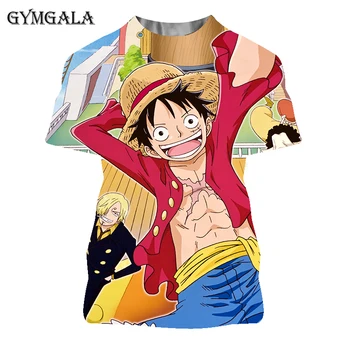 3D spausdinimo vasarą Vienas Gabalas marškinėliai Japonų Anime Luffy brolis Marškinėlius vyrai laisvi atsitiktinis viršų tee vyrams, drabužiai, marškinėliai homme