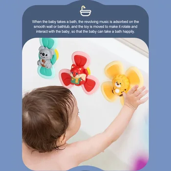 3pcs/Set Įdomus Žaidimas Vaikui Viršų Verpimui Kūdikių Gyvis Viršuje Žaislas Kūrybos Vonia Maudytis Vandens Žaislai Gyvis siurbtukas Kūdikių Teether Žaislai