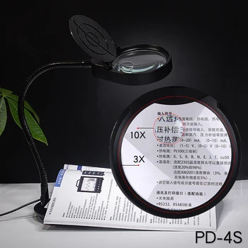 3X/10X USB LED Šviesos Didinamojo Stiklo Lankstus Stalo Spaustukas Trečioji Ranka, Litavimo/Skaitymas/Papuošalai Didinamojo stiklo Stalo Lempos