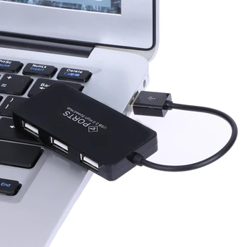 4 Prievadų USB šakotuvas Didelės Spartos USB 2.0 Hub Adapteris, Multi USB Skirstytuvo Expander Mini Centru Notebook PC Kompiuterių Priedai