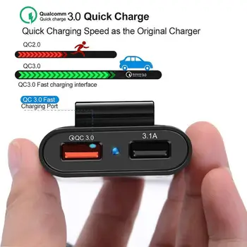 4 USB jungtys 60W 8A QC3.0 Universalus Greito Įkrovimo Automobilių Telefonas, Greitas Įkroviklis Adapteris, Skirtas 