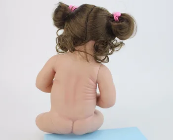 40cm Minkšti viso Silikono Lėlės Reborn Minkšto Vinilo Rankų darbo Princess Mini Mergina Kūdikiams Maudytis Žaislas