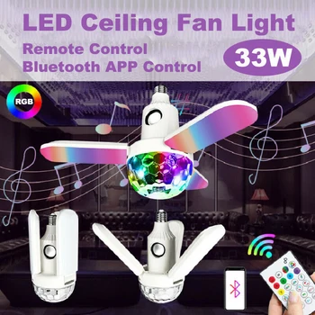 40W E27 Bluetooth Kristalų Magija Kamuolys Muzikos, Šviesos, Nuotolinio Valdymo RGB LED Sulankstomas Lempos 5.0 