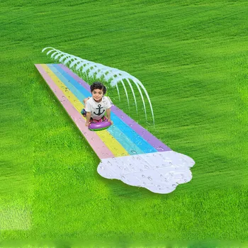 480x85cm Vaivorykštinis Debesis Surf Vandens čiuožykla Vaikams, Lauko Sodo Lenktynių Vejos Vandens čiuožykla Purškimo Vasaros Vandens Žaidimai Žaislas vandens šliuožykla