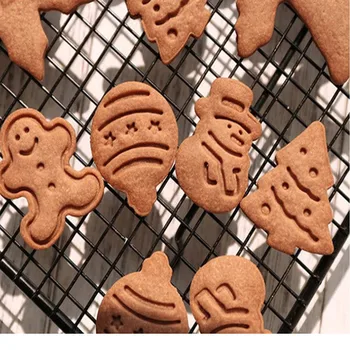 4pcs Mielas Sausainių Kepimo Cutter Pelėsių Stūmoklį Kalėdų Medžio Sniego Slapukas Pelėsių Virtuvė 