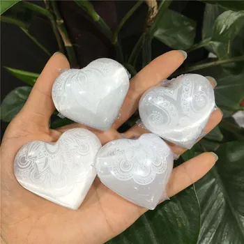 5 - 6CM Natūralus Kvarco Širdies Selenitas Crystal Palm Akmenys Energijos Maroko Reiki Healing Namų Dekoro Mineralinių Pavyzdys