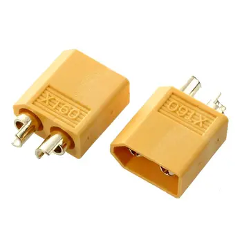 5 poros geltona nailono pluošto XT60 T - plug Lipoic elektros lizdas RC Auksas kištukinis adapteris