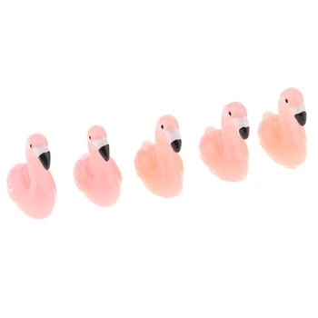 5 Vnt Miniatiūrinių Lėlių Namelis Flamingo Pasakų Sodas Terariumai Dekoro Bonsai Ornamentu