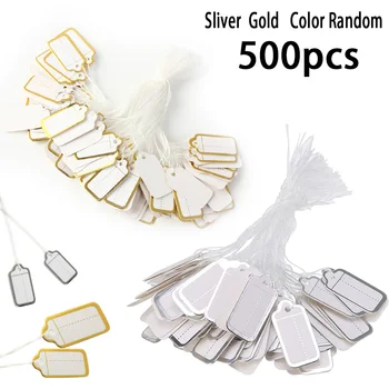 500pcs Praktiškai Tuščią Popieriaus Etiketė Žymeklį String Kaklaraištis 