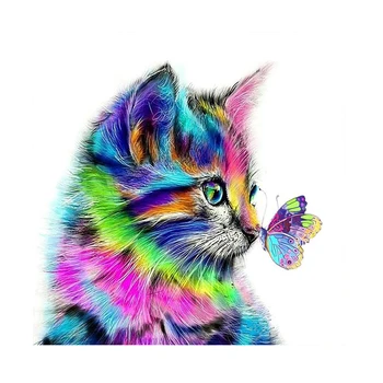 5D spalvų gyvūnų cat/tiger/šunų diamond 