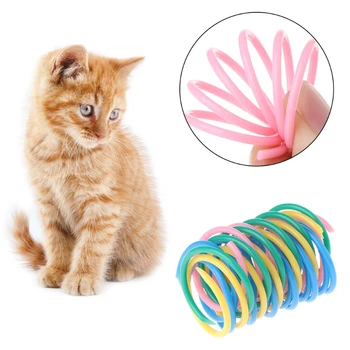 5vnt Kačių Žaislai Spalvinga Pavasario Plastiko Bounce Pet Atsitiktinių Spalvų Pločio Vėžės Sunkiųjų