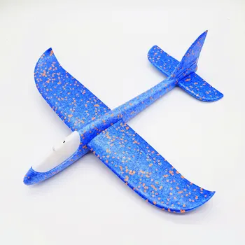 6 VNT. 48cm Putų Ranka Mesti Švyti Lėktuvų Žaislus Vaikams, Lauko LED Skrydžio Režimas Sklandytuvas Inercijos Lėktuvų Modelis
