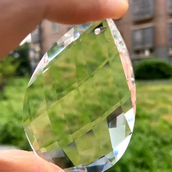 80mm, skaidraus Stiklo Meno Liustra Crystal Prism Lempos Dalis Kabo Ornamentas 