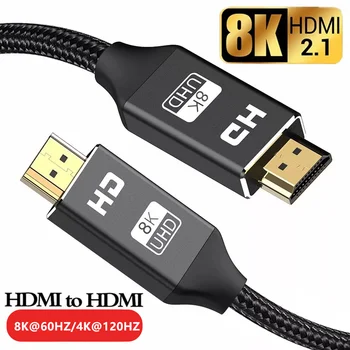8K HDMI Kabelis HDMI 2.1 kabelis Xiaomi Xbox Serries X PS5 PS4 Chromebook 