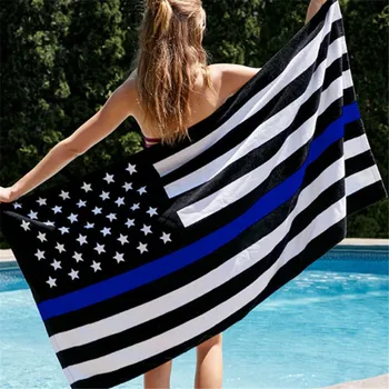 90*150cm Balta Mėlyna Linija JAV Policijos Šaligatvio Plonas Amerikos Nacionalinės Reklama Juostelės Spausdinti Žvaigždės Su Žalvario Grommets Namų Dekoro