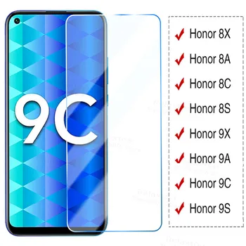 9H Apsauginis Stiklas Huawei Honor 8X 8A 8C 8S Grūdintas Screen Protector Garbę 9X 9A 9C 9S 9 Stiklo Priekinio Dangtelio shield Plėvelę