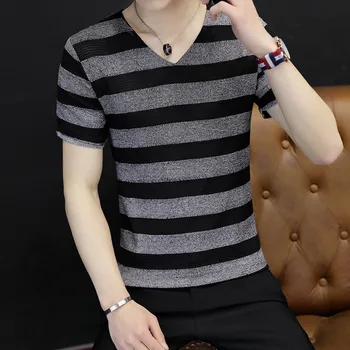 A12 versija tendencija oshort rankovėmis marškinėliai t-shirt rankovėmis rudenį t-shirt Qiuyi naujų korėjos versija tendencija vyriški