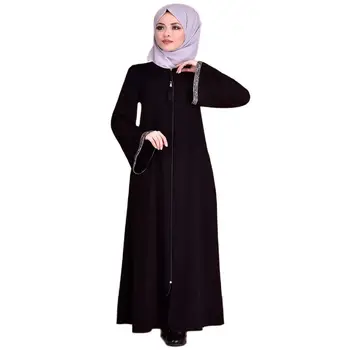 Abaja Musulmonų Moterims Suknelė Kaftan Skraiste Tranšėjos Paltai Femme Musulman Ansambliai Abayas Hijab Caftan Dubajus Turkijos Islamo ClotF908