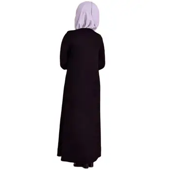 Abaja Musulmonų Moterims Suknelė Kaftan Skraiste Tranšėjos Paltai Femme Musulman Ansambliai Abayas Hijab Caftan Dubajus Turkijos Islamo ClotF908