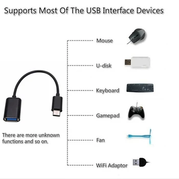 Adaptador Tipas-C USB3.1 OTG Adapterio Kabeliu, Skirta 