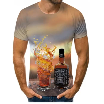 Alaus 3D Atspausdintas Marškinėliai Vyrams Juokinga Naujiena T-shirt O-kaklo trumpomis Rankovėmis Viršūnes 2021 M. Vasaros Unisex Mados Gatvės Apranga, Drabužiai
