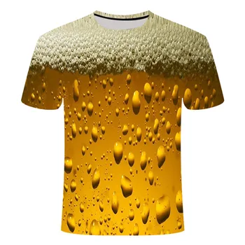Alaus 3D Atspausdintas Marškinėliai Vyrams Juokinga Naujiena T-shirt O-kaklo trumpomis Rankovėmis Viršūnes 2021 M. Vasaros Unisex Mados Gatvės Apranga, Drabužiai