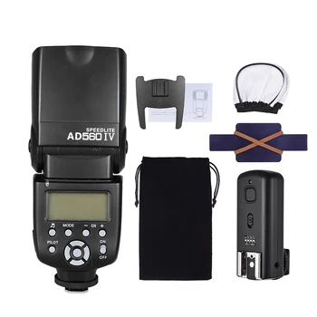 Andoer AD560 IV Pro Flash 2.4 G Bevielio On-camera Vergas Speedlite Šviesos su 