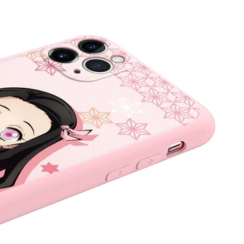 Animacinių filmų Japonijos Anime Demon Slayer Telefono dėklas Skirtas iPhone 12 XS MAX 7 XR 11 Pro SE 2020 X 8Plus Kimetsu Saldainiai Minkštas Silikoninis Dangtelis