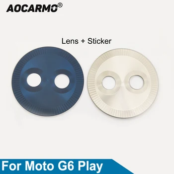 Aocarmo Už Motorola Moto G6 Žaisti Galiniai Galinio Vaizdo Kameros Objektyvas Su Stiklo Klijuojamas Lipdukas Remontas Dalis