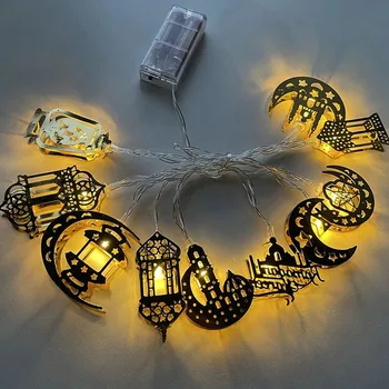 Apdailos Ramadanas ir Pagalbos Eid Apdailos Šviesos Eilutės LED Geležies Mėnulis Pilis Star Musulmonų Įvykis Šalies Prekių Eid Al-Fitr Dekoras