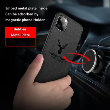 Audinio Tekstūra Elnias 3D Minkšti Magnetiniai Automobilių Atveju Xiaomi Mi A3 Magnetas Plokštė Atveju Xiaomi Mi A3 Padengti Silikono Funda Etui