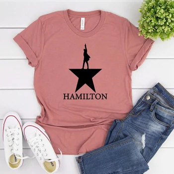 Aukso Aleksandras Hamiltonas T-Shirt Brodvėjaus Muzikos Hamiltonas Marškinėliai Pakilti Tee Dovana Gerbėjų Hipster Viršūnės