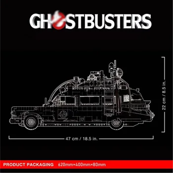 Aukštųjų technologijų Filmo Automobilį Blokai SS-75828 Ghost Busters Sandėlyje Ecto-1&2 