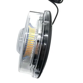Automobilių Stogo Pavojingumo 48 LED Mini Lightbar Švyturys Avarinio Atkūrimo Mirksinti Įspėjamoji Strobe Šviesos Juosta Gintaro Raudona Mėlyna 12V 24V