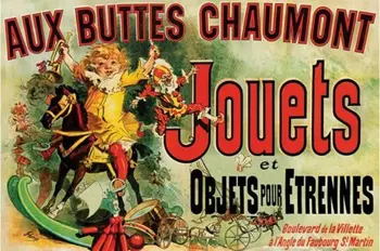 Aux Buttes Chaumont Jouets Vintage Reklamos Šilko Plakatas Dekoratyvinis Sienų Dažymas 24X36Inch