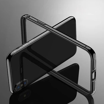 Bamperis Prabanga Aliuminio karkasas Hard Cover for IPhone XS Max X XR 8 7 6 S Plus 11 Pro Atveju Coque Mobiliųjų Telefonų Priedai