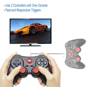 Belaidžio 3.0 Žaidimų Valdiklis Terios T3/X3 PS3/Android Smartphone, Tablet PC Su TV Box Laikiklis T3+ Nuotolinio suderinamas su 