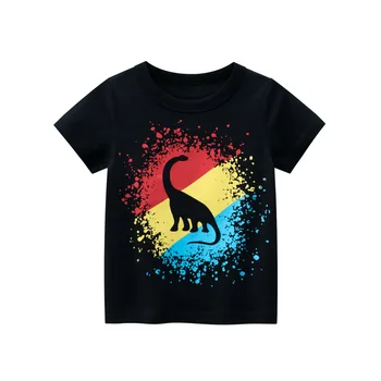 Berniukai, Kids T-Shirt Spausdinti Animaciją Dinozaurų Mergaičių Drabužių Medvilnės Vaikams, Nauji Tee 2021 M. Vasaros Viršūnes Bamblys Drabužiai, Kūdikių Tshirts