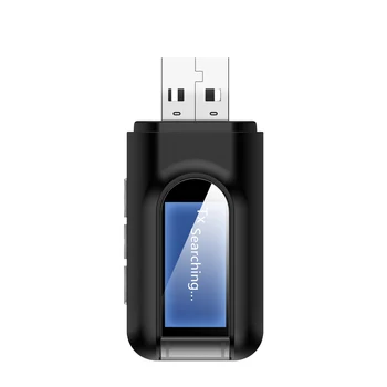 Bluetooth 5.0 Garso Imtuvas, Siųstuvas su 3,5 mm LCD Ekranas 3.5 Stereo AUX USB 