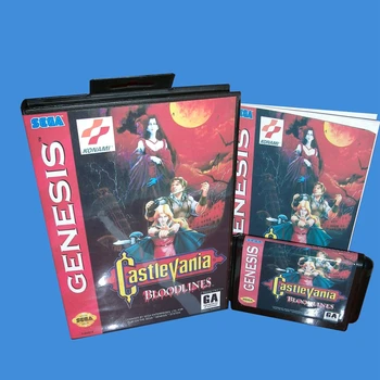Castlevania Bloodlines Sumaišyti Versija NTSC-U, Su dėžute Ir Instrukcija 16bit MD Žaidimo Kortelės Sega Mega Drive Genesis