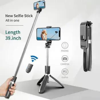 Chargable BT Remote Control Trikojo Stovo Kolona Nešiojamų Trikojo Selfie Stick Mobiliojo Telefono Nuotrauka Atsižvelgiant Live Transliacijos
