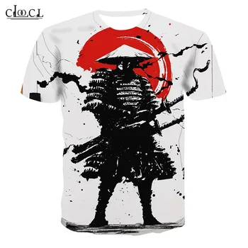 CLOOCL Vasaros Hipster Vyrų 3D Full Atspausdinta Marškinėliai Japonų Samurajus Harajuku Atsitiktinis Unisex Trumpas Rankovėmis Tee Viršūnės
