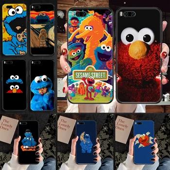 Cookie Monster Sesame Street Telefoną atveju Xiaomi Mi Max 3 Pastaba A2 A3 8 9 9T 10 Pro Lite Ultra black prabangių mados funda